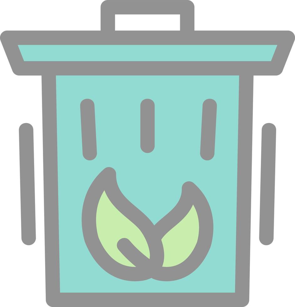 eco prullenbak platte pictogram vector