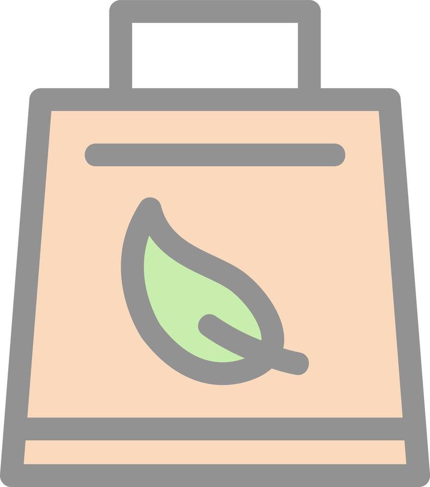 eco tas platte pictogram vector