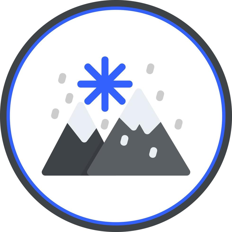 sneeuwlandschap glyph icoon vector