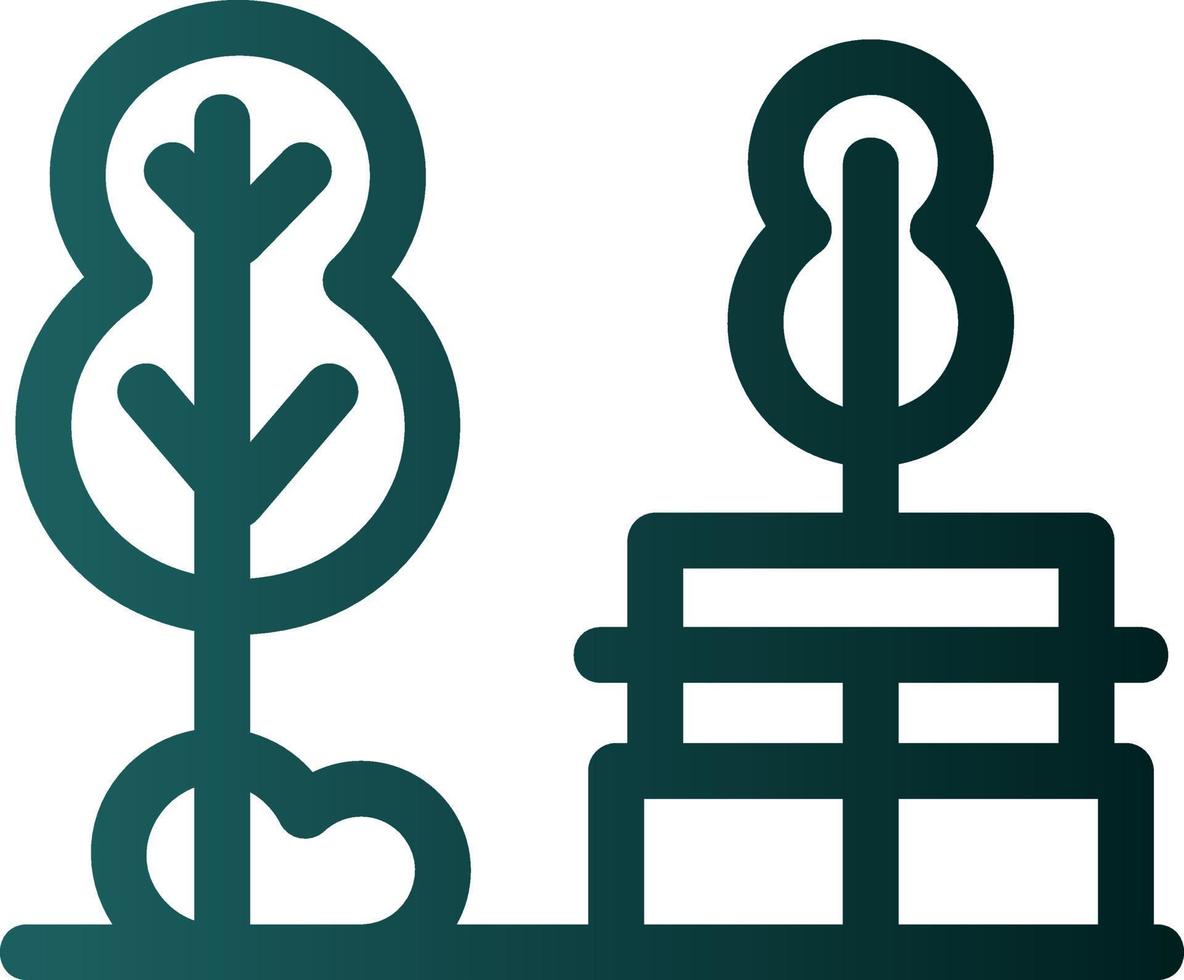 glyph-pictogram voor parklandschap vector