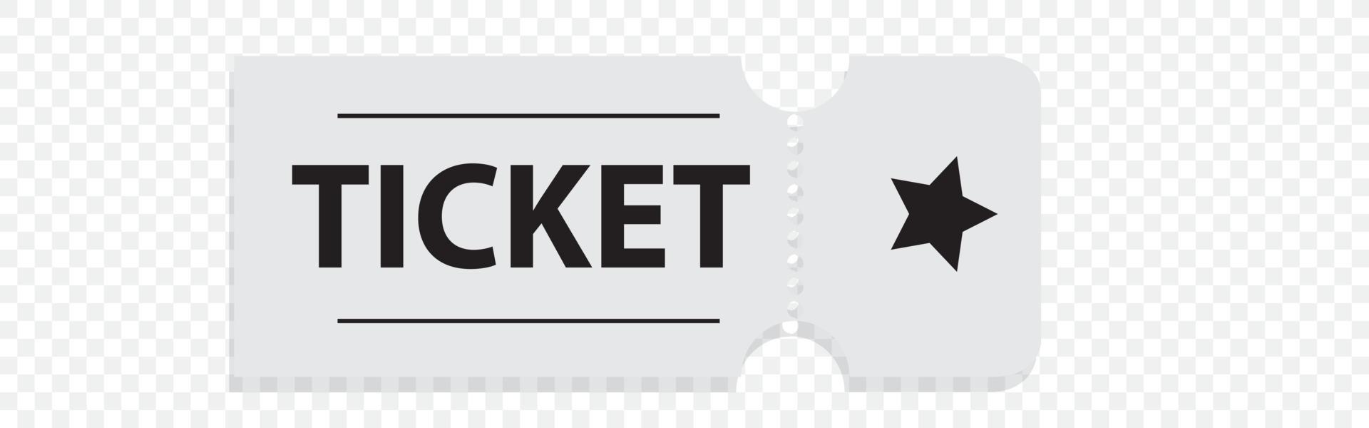 wit blanco ticket mockup realistisch vector sjabloon geïsoleerd Aan grijs achtergrond