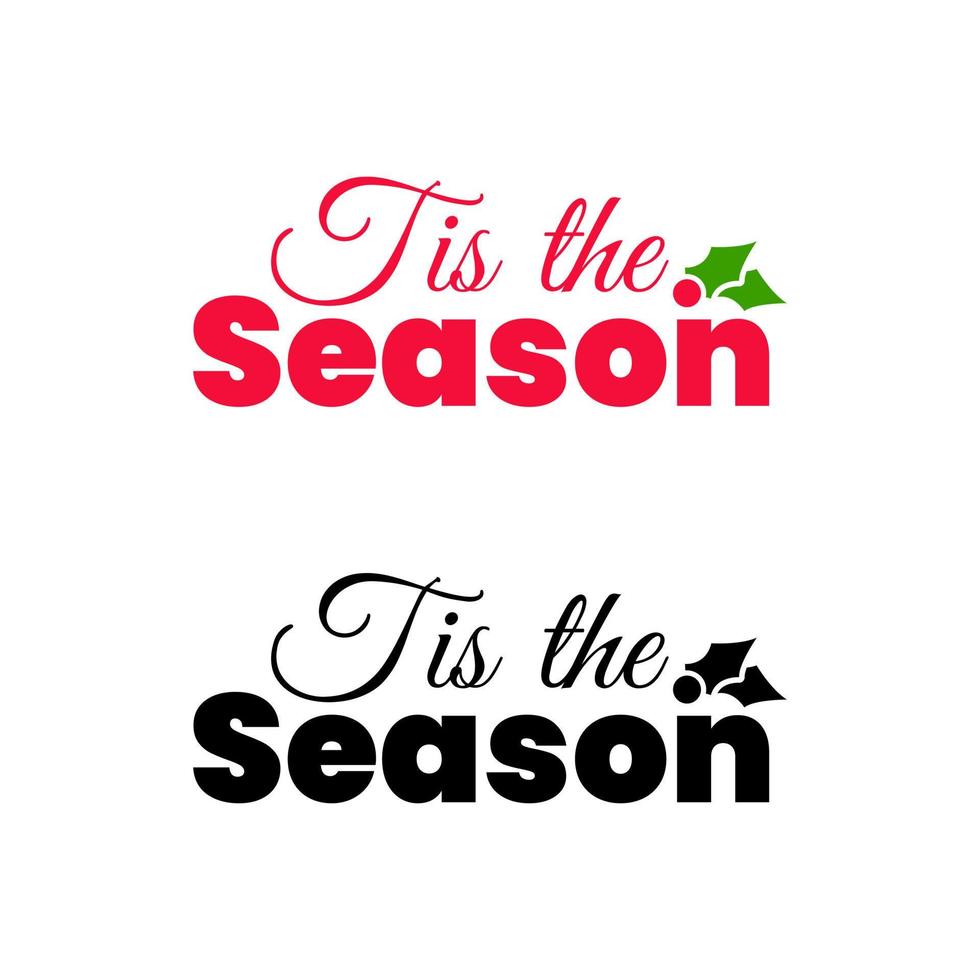 dit is de seizoen Kerstmis typografie icoon ontwerp vector