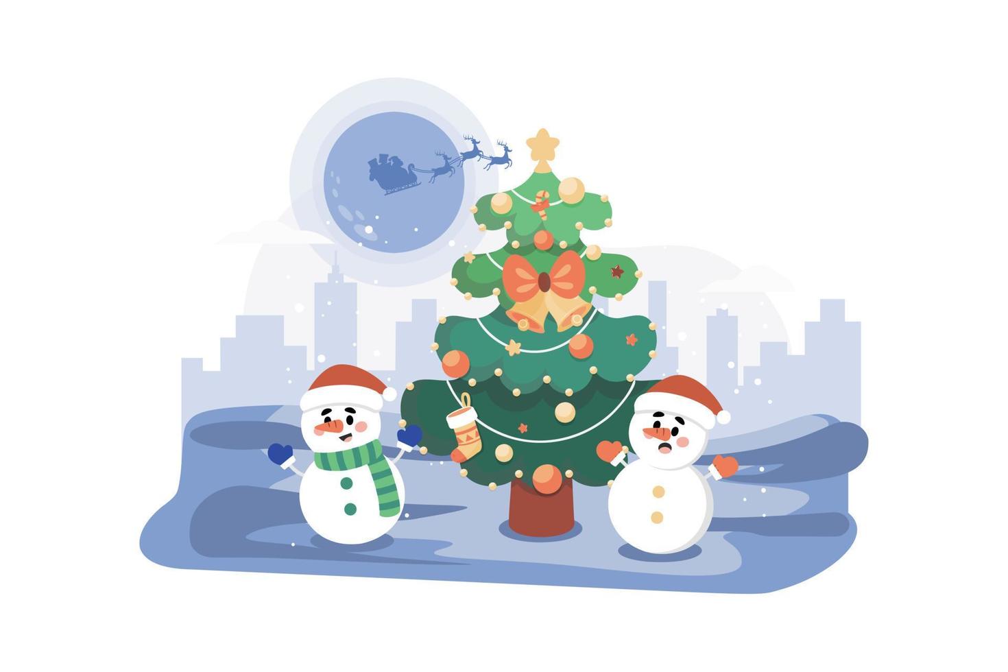 vrolijk Kerstmis illustratie concept Aan wit achtergrond vector