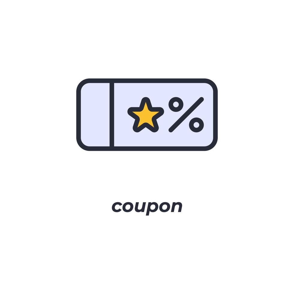 vector teken coupon symbool is geïsoleerd Aan een wit achtergrond. icoon kleur bewerkbaar.