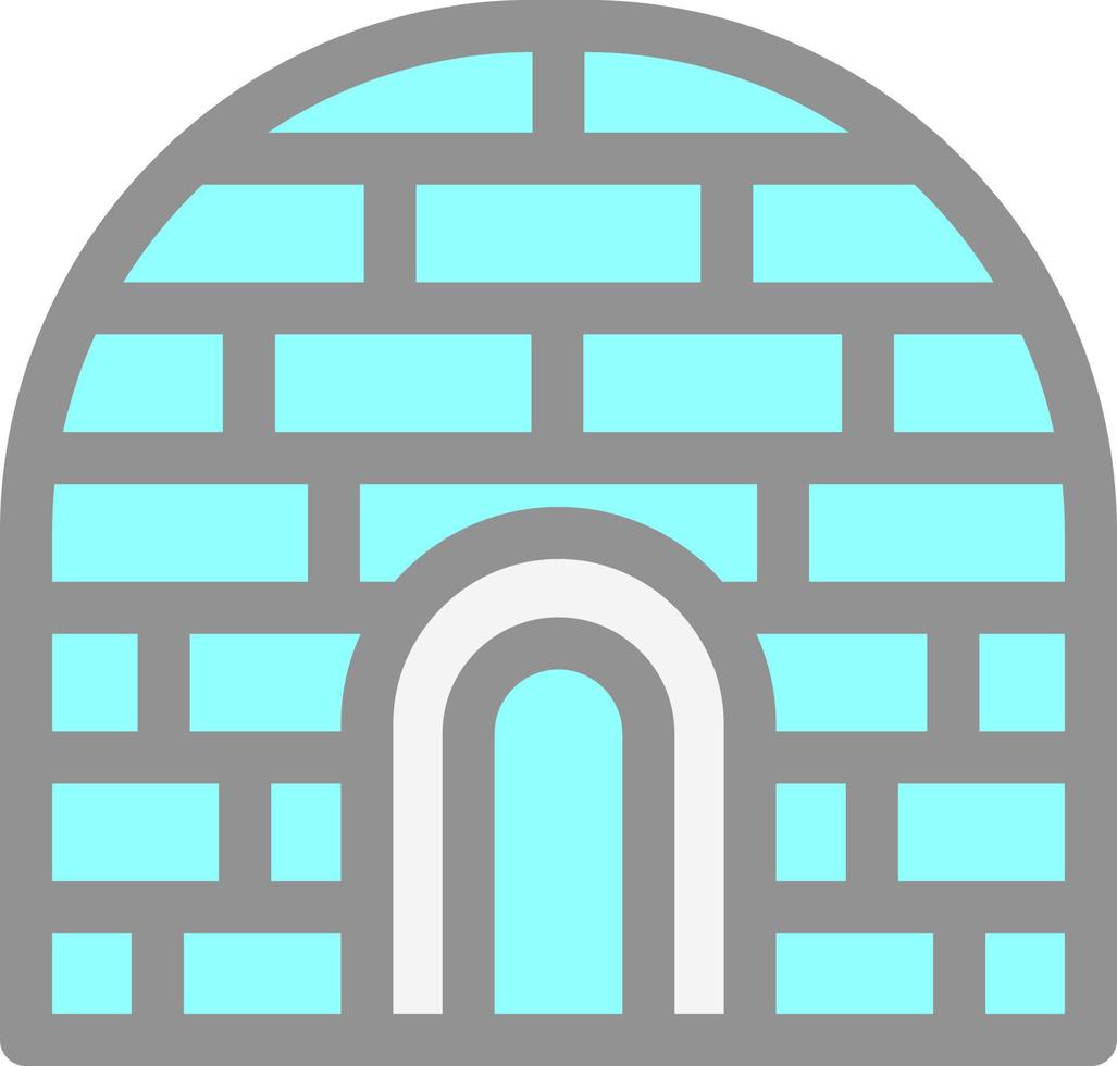 iglo landschap glyph icon vector