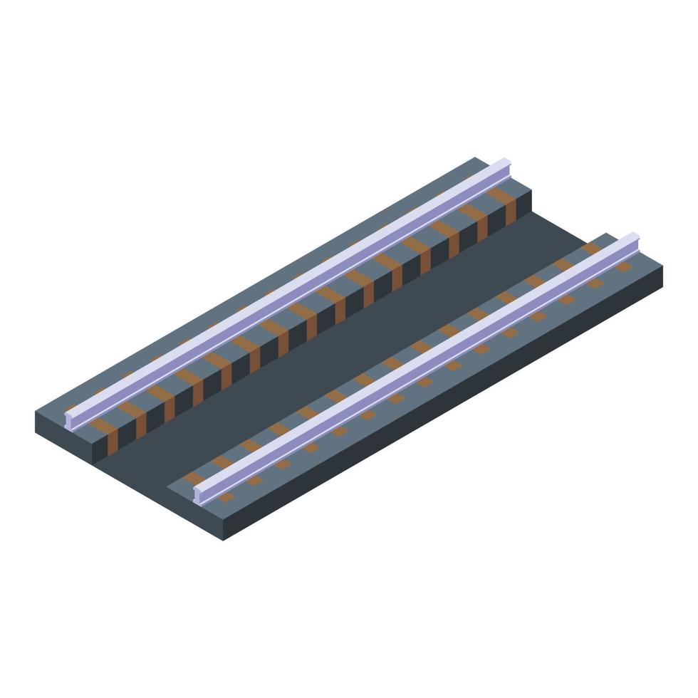 metro spoorweg icoon, isometrische stijl vector