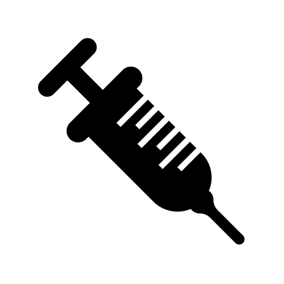 vector injectiespuit voor medisch apparatuur. injectiespuit icoon geschikt voor toepassing behoeften, website ontwikkelaar, grafisch ontwerper Aan wit achtergrond.