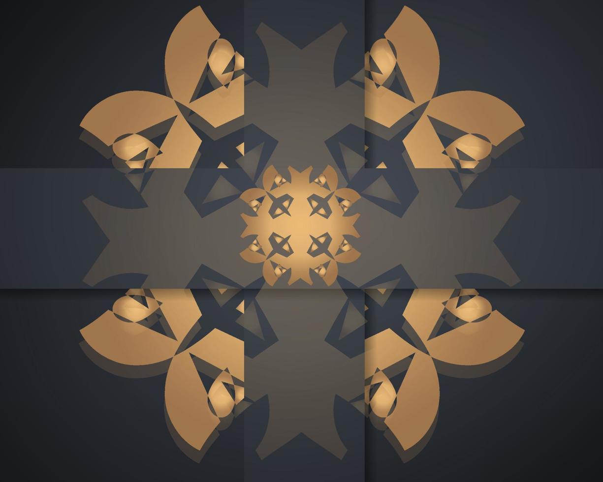 uitnodiging kaart Sjablonen met goud gevormde en Kristallen kleur luxe mandala achtergrond met gouden zijnbesk patroon Arabisch Islamitisch oosten- stijl. Ramadan stijl decoratief mandala, folder banier vector