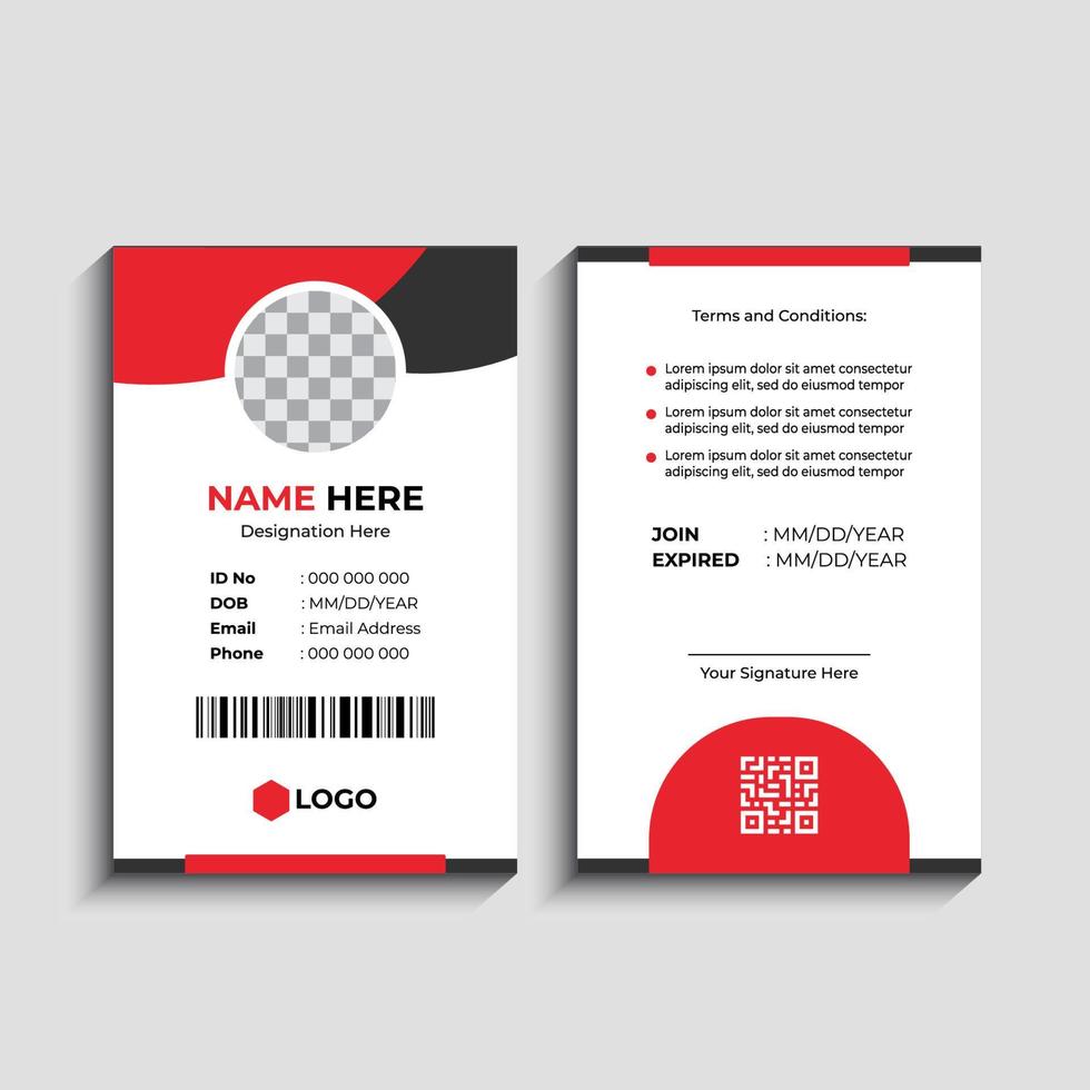 modern zakelijke ID kaart kaart sjabloon ontwerp vector