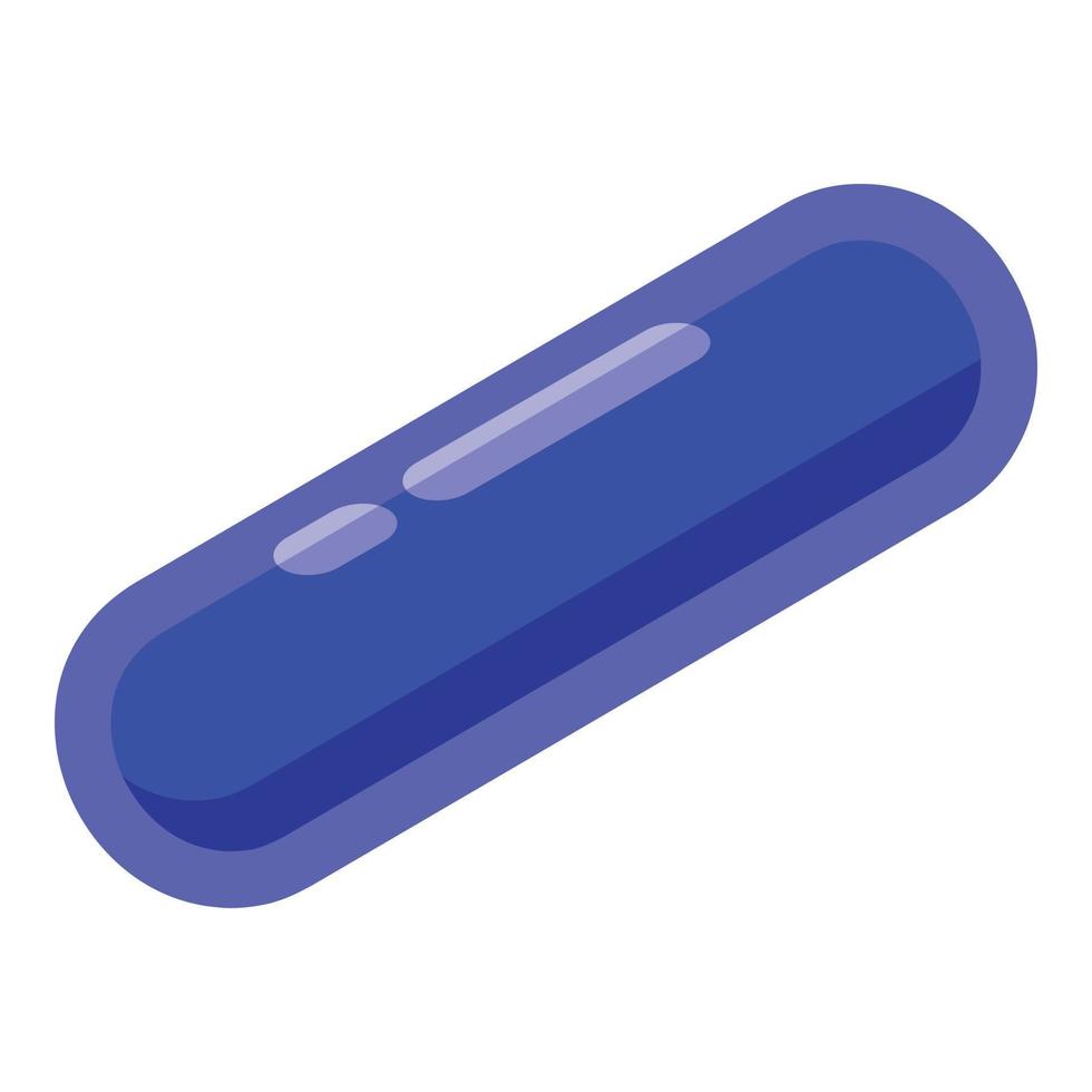 blauw drug capsule icoon, isometrische stijl vector