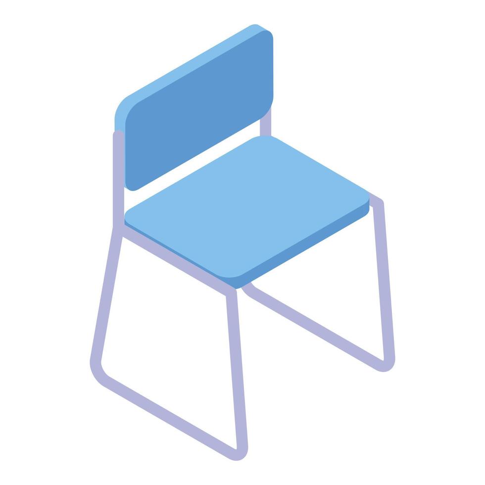 blauw keuken stoel icoon, isometrische stijl vector