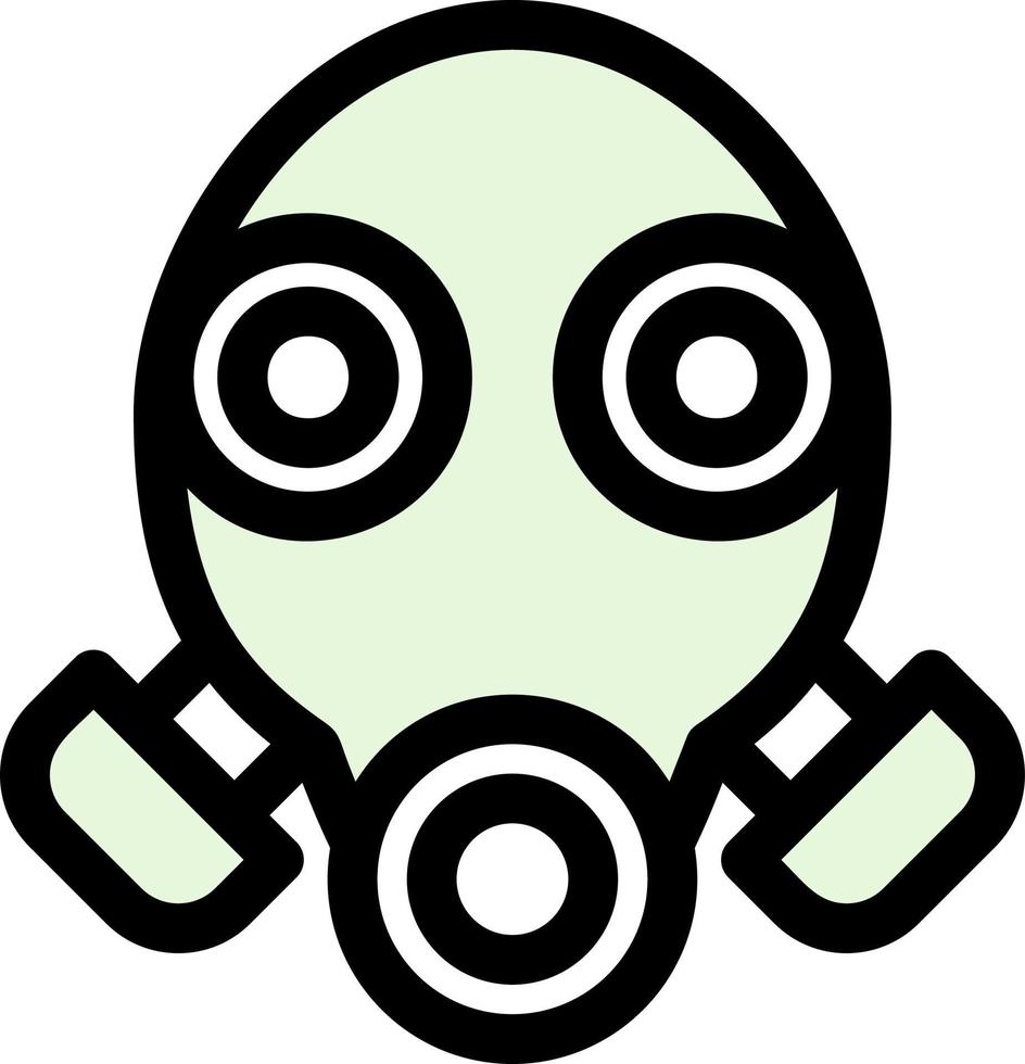 gasmasker glyph icoon vector