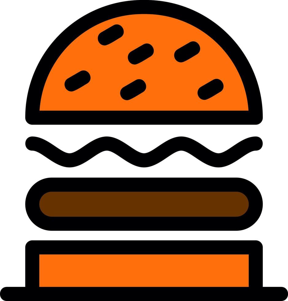 hamburger belegd broodje vector icoon ontwerp