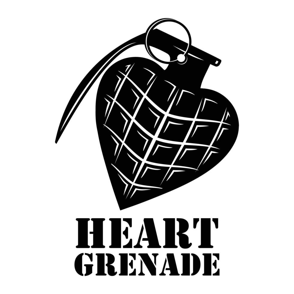 hart granaat sjabloon logo, ontwerp element voor logo, poster, kaart, banier, embleem, t shirt. vector illustratie