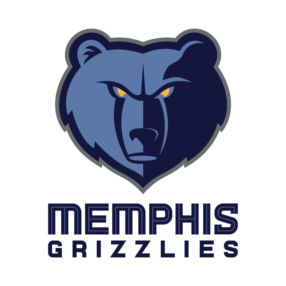 Memphis grizzlyberen logo Aan transparant achtergrond vector