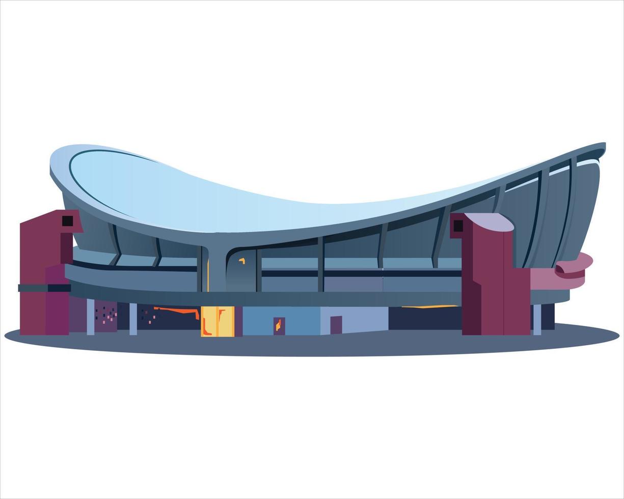 stadion isometrische gebouw van Amerikaans voetbal sport. 3d vector sporting arena