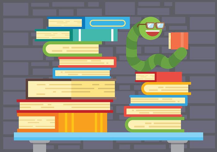 Bookworm Vectorillustratie vector