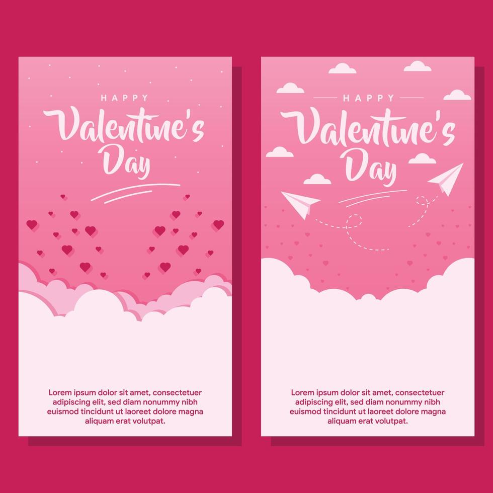 Valentijn dag uitverkoop verticaal banier achtergrond in vlak ontwerp vector