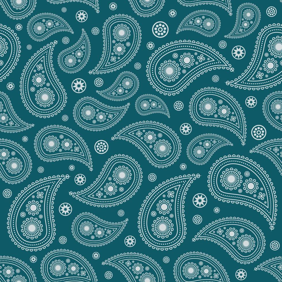 naadloos paisley patroon ornament bandana afdrukken. zijde nek sjaal of hoofddoek abstract patroon ontwerp vector