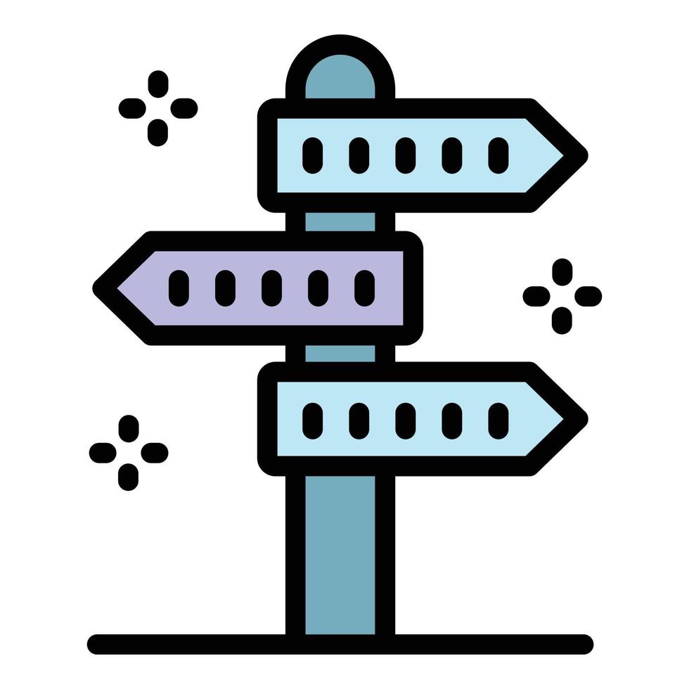 buitenlands taal pijler icoon kleur schets vector