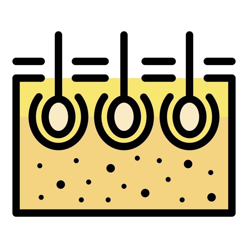 schoon huid ontharingsmiddel icoon kleur schets vector