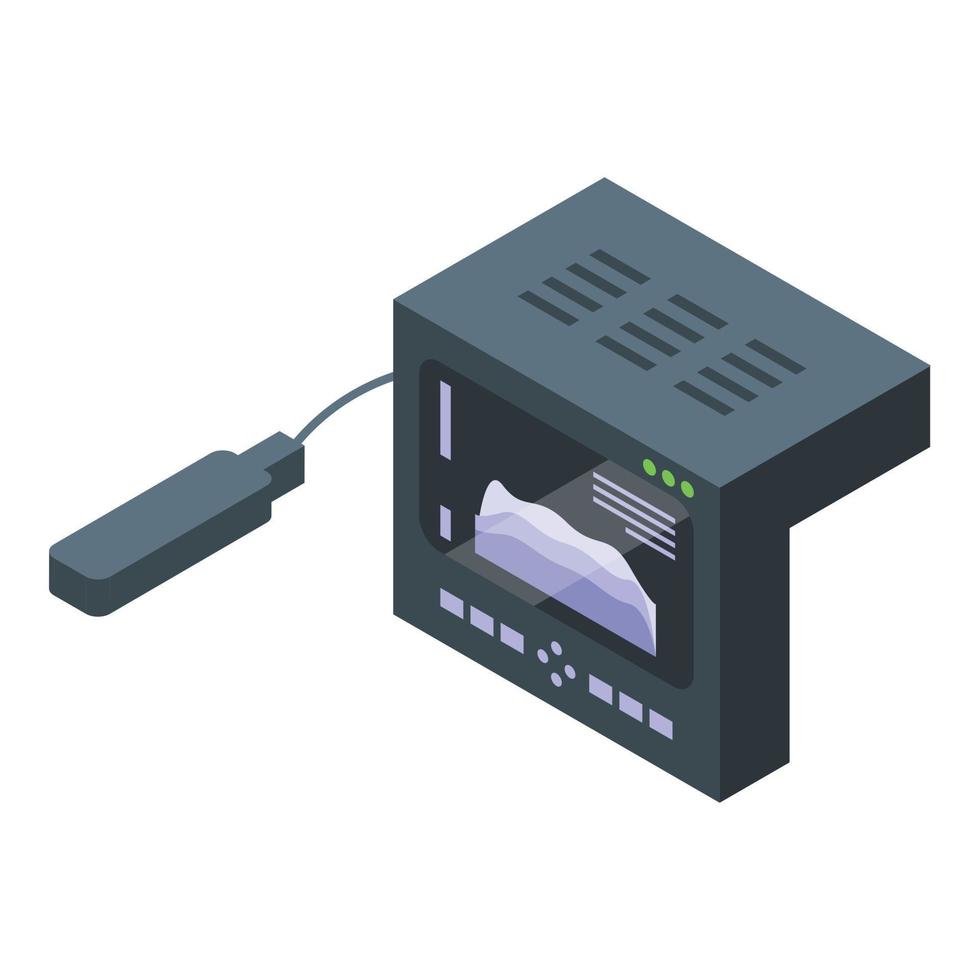 baby echocardiogram icoon isometrische vector. zwanger echografie vector