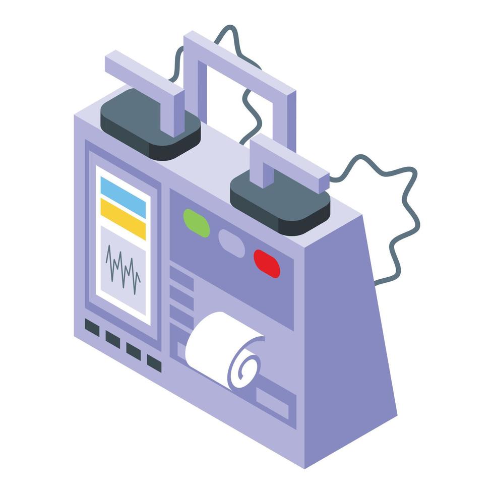 icd defibrillator icoon isometrische vector. hart aed vector