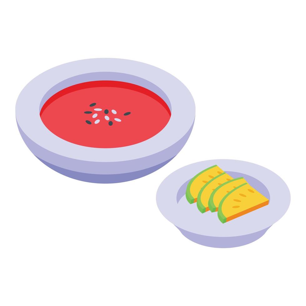 rood saus icoon isometrische vector. heet tomaat vector