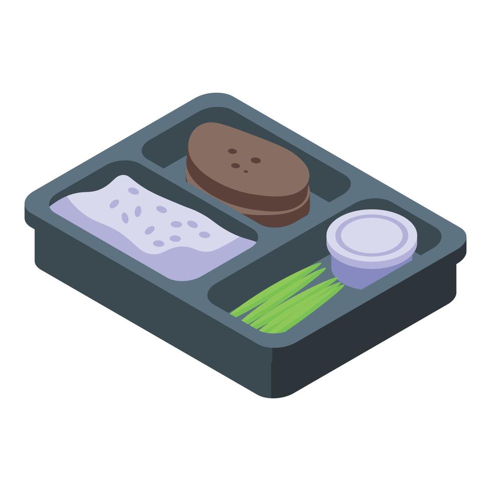 school- lunch icoon, isometrische stijl vector