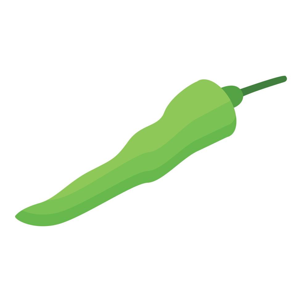 groen paprika icoon, isometrische stijl vector