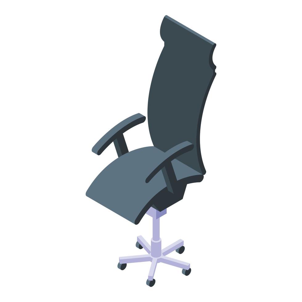 ergonomisch werkplaats stoel icoon, isometrische stijl vector