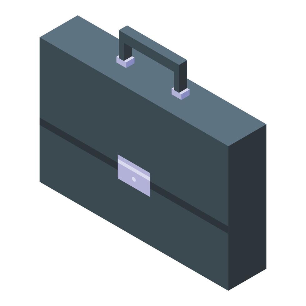 huis kantoor leer zak icoon, isometrische stijl vector