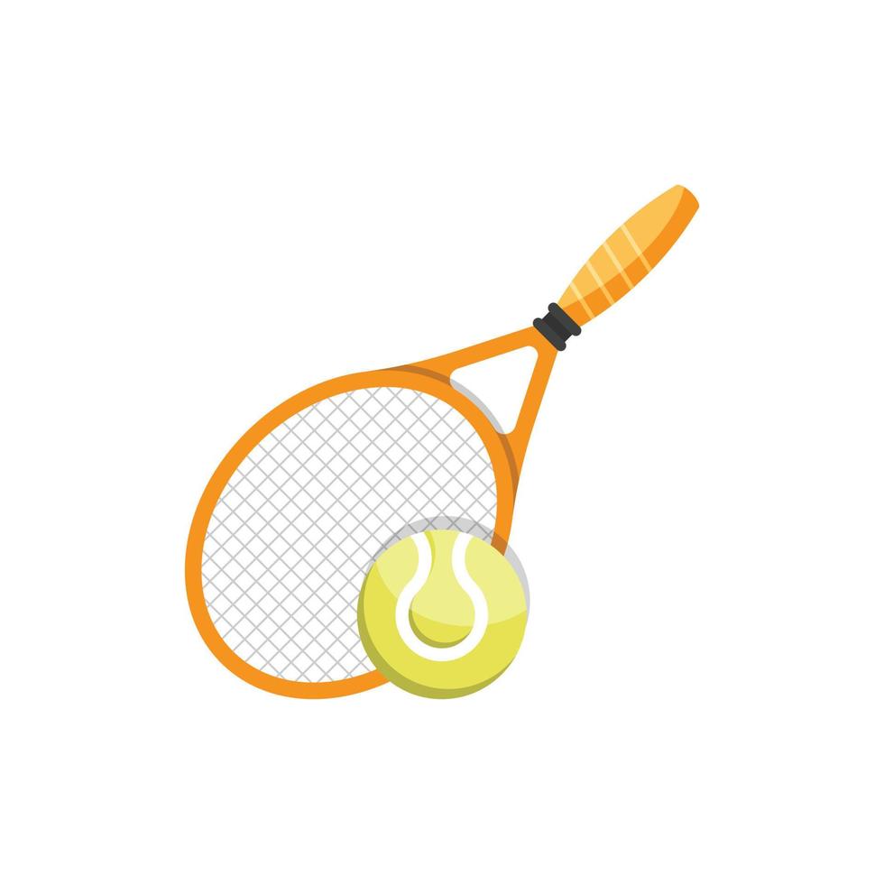 tennis racket icoon in vlak stijl. gaming racket vector illustratie Aan geïsoleerd achtergrond. sport werkzaamheid teken bedrijf concept.