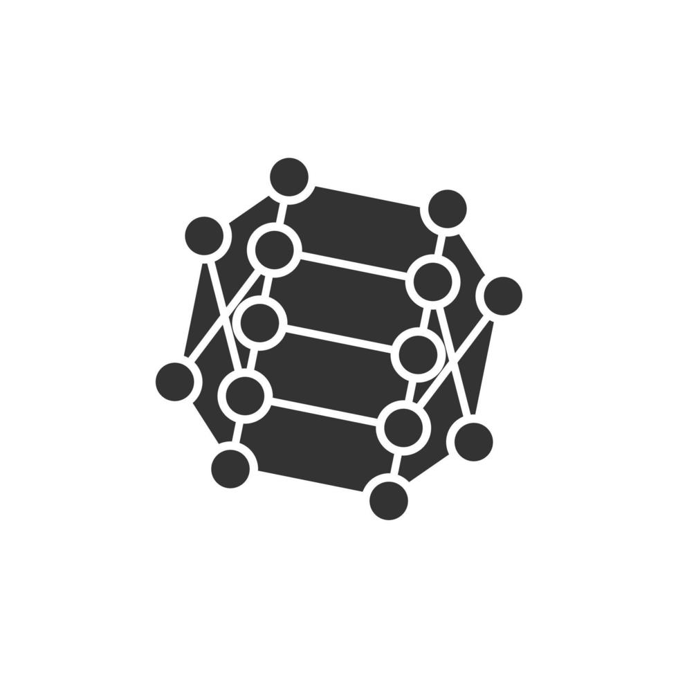 wetenschap icoon in vlak stijl. dna cel vector illustratie Aan wit geïsoleerd achtergrond. molecuul evolutie bedrijf concept.