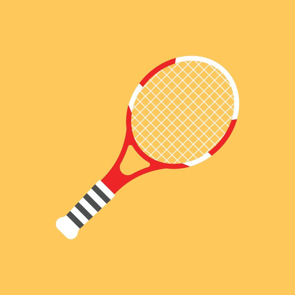 tennis racket icoon in vlak stijl. gaming racket vector illustratie Aan geïsoleerd achtergrond. sport werkzaamheid teken bedrijf concept.