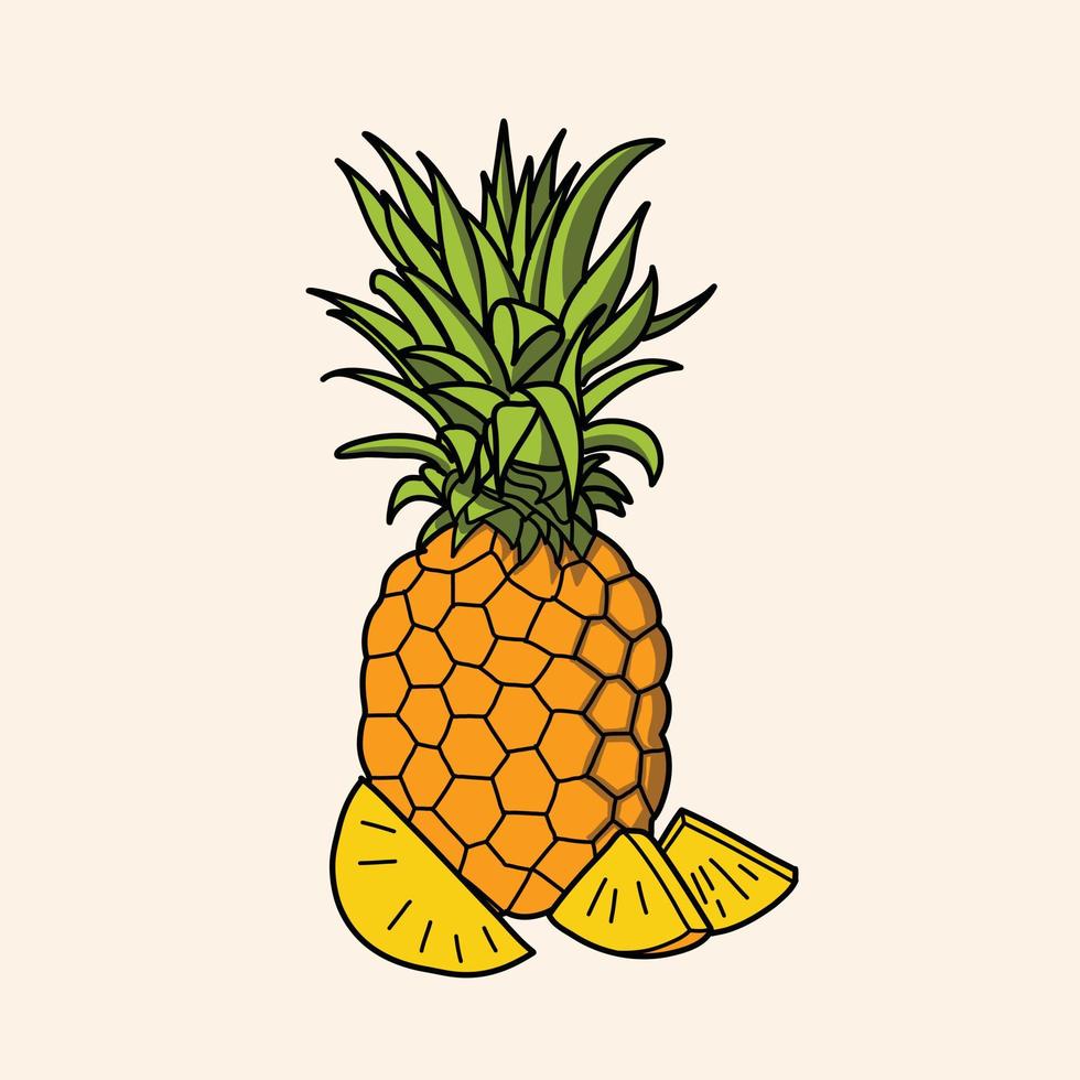 ananas fruit vectorillustratie vector