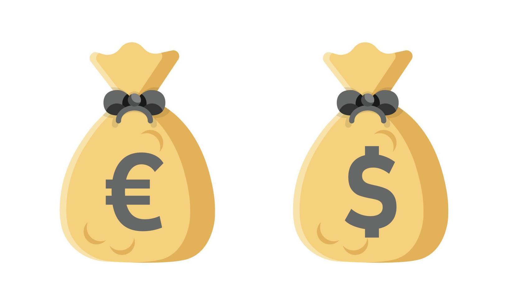 geld zak icoon in vlak stijl. geldtas vector illustratie Aan geïsoleerd achtergrond. munt zak teken bedrijf concept.