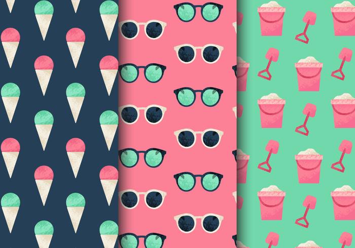 Gratis Vintage Summer Holiday Patterns vector