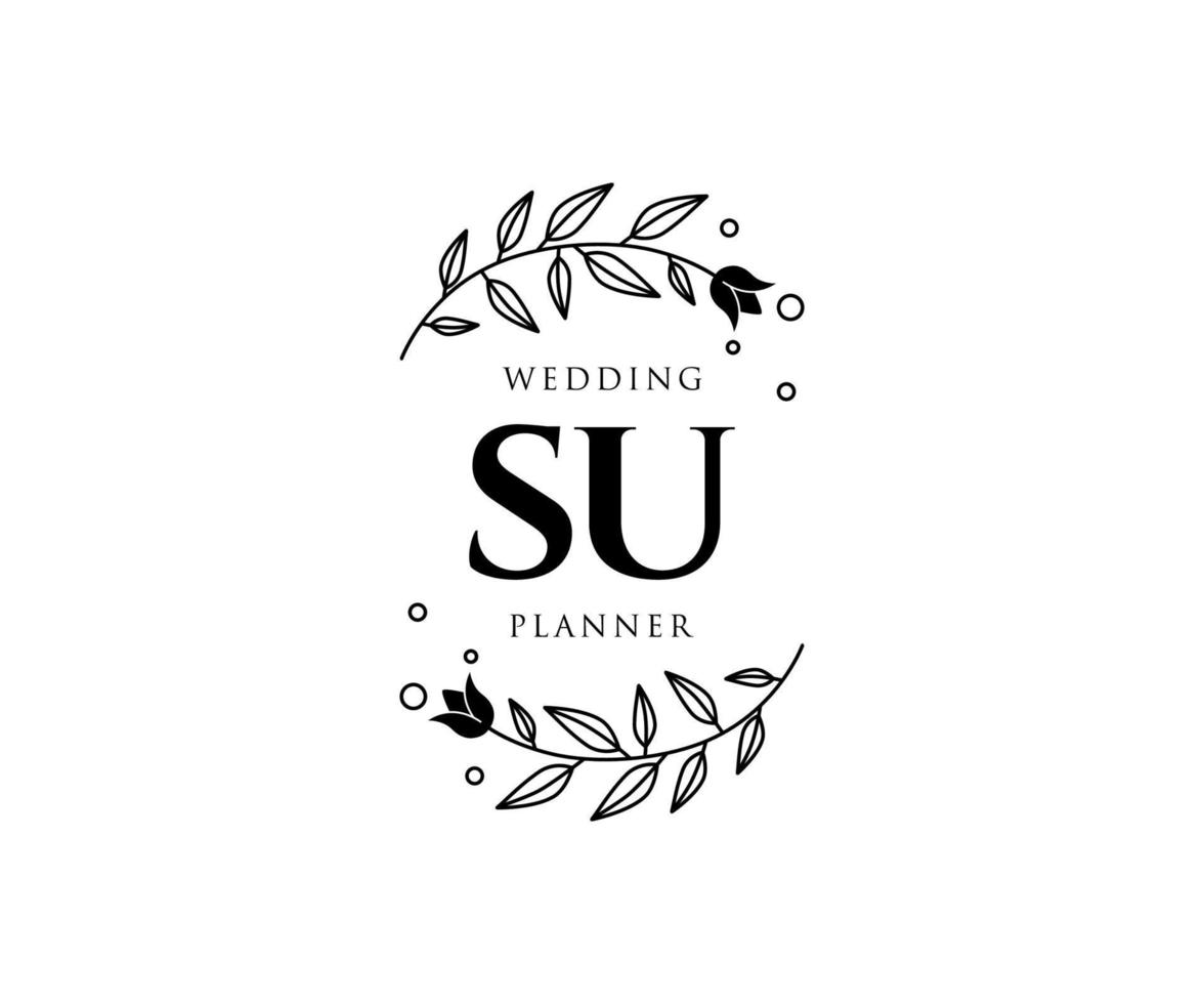 zo initialen brief bruiloft monogram logos verzameling, hand- getrokken modern minimalistisch en bloemen Sjablonen voor uitnodiging kaarten, opslaan de datum, elegant identiteit voor restaurant, boetiek, cafe in vector