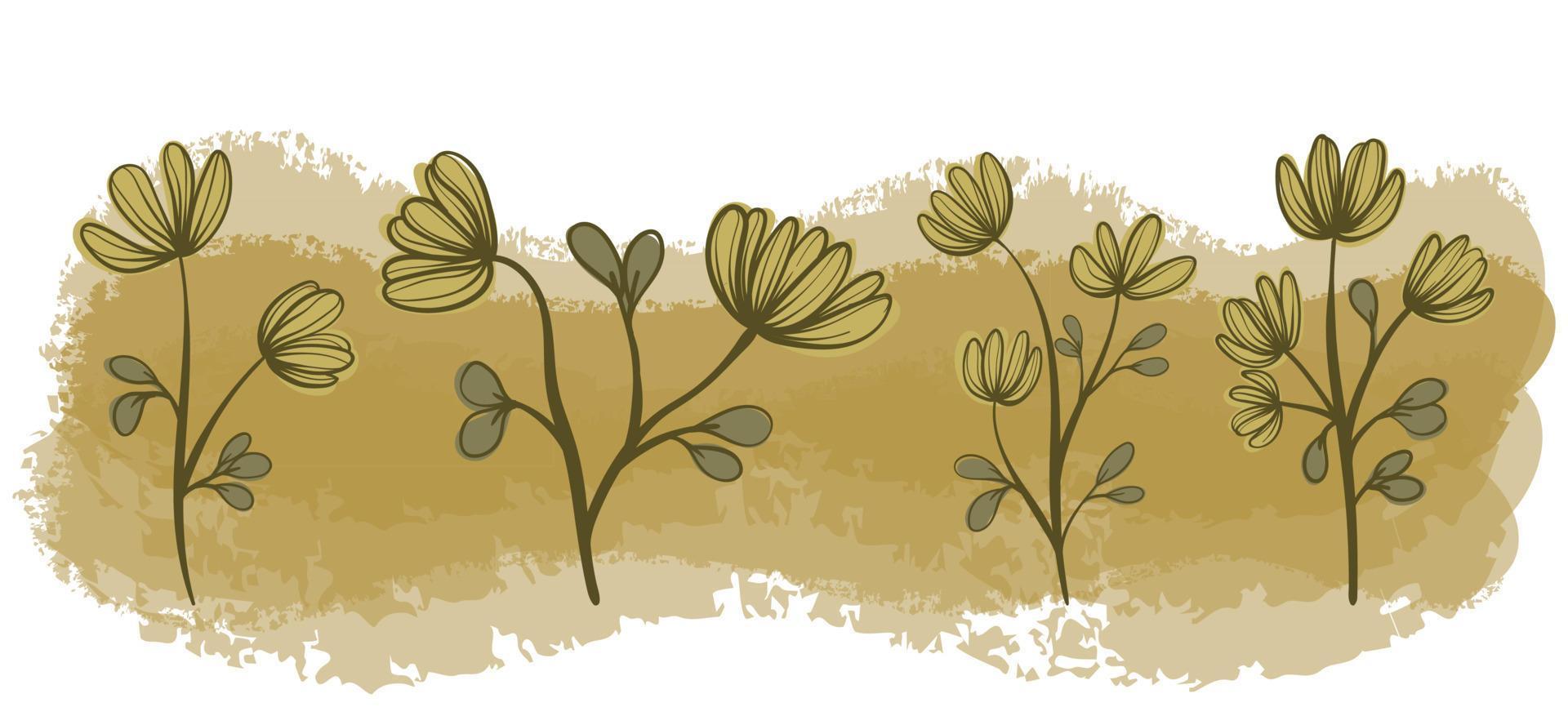 bloem tekening hand- getrokken vector illustratie 07