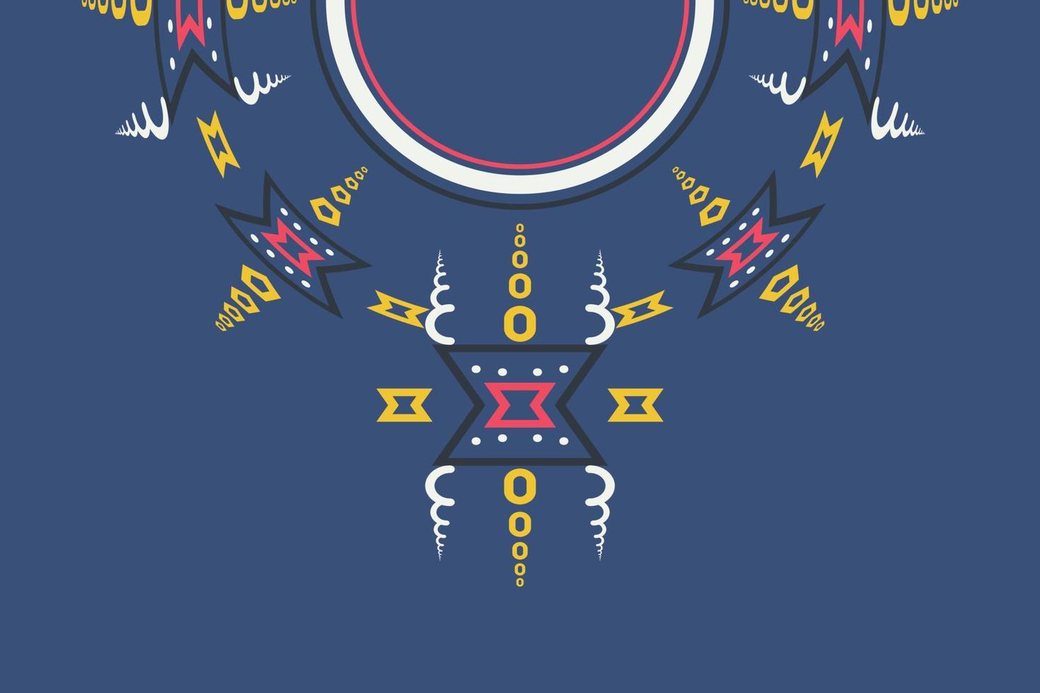 gemakkelijk kurti nek ontwerp vector motief Palestijn mode nek ornament ombre patroon aztec stijl borduurwerk abstract gemakkelijk kurti nek . ontwerp voor textuur, kleding stof en Saree dragen.