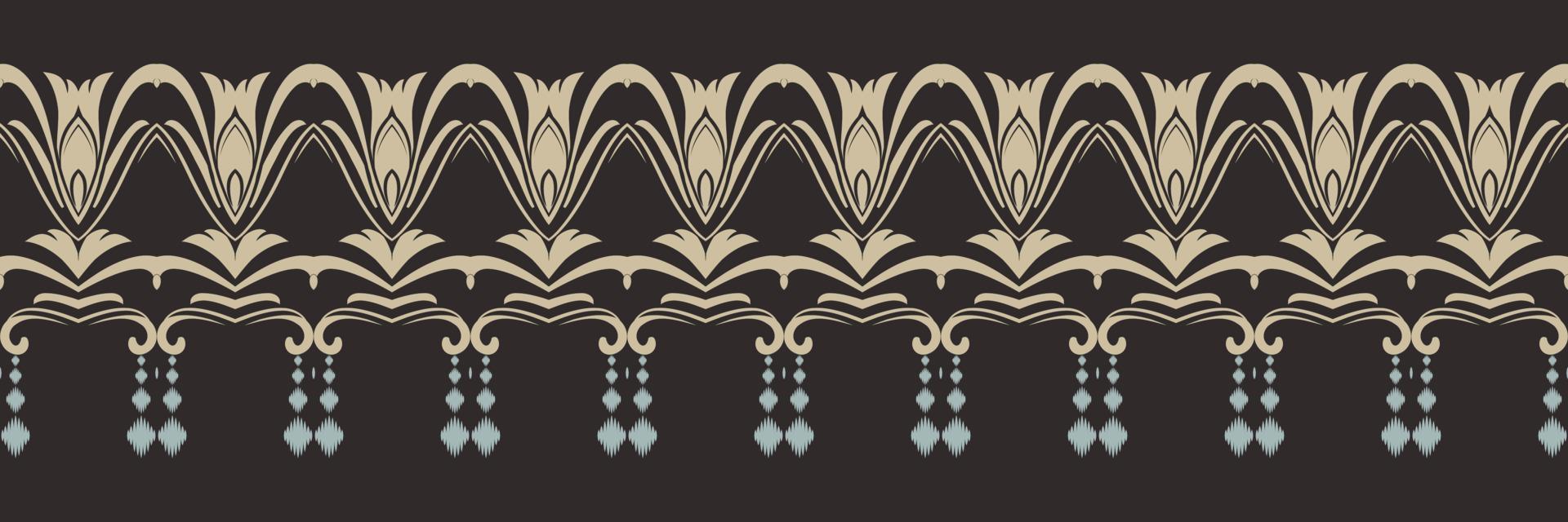 etnisch ikat vector batik textiel naadloos patroon digitaal vector ontwerp voor afdrukken Saree kurti Borneo kleding stof grens borstel symbolen stalen ontwerper
