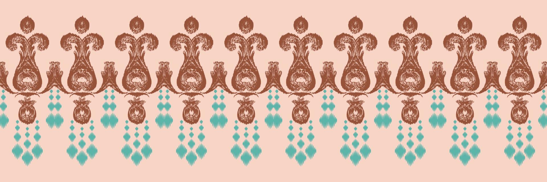 etnisch ikat driehoek batik textiel naadloos patroon digitaal vector ontwerp voor afdrukken Saree kurti Borneo kleding stof grens borstel symbolen stalen katoen