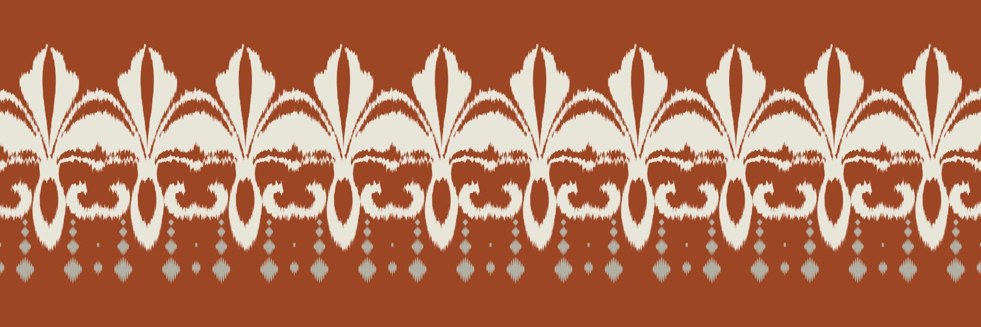 ikat grens tribal achtergronden naadloos patroon. etnisch meetkundig ikkat batik digitaal vector textiel ontwerp voor prints kleding stof Saree mughal borstel symbool zwaden structuur kurti kurtis kurta's