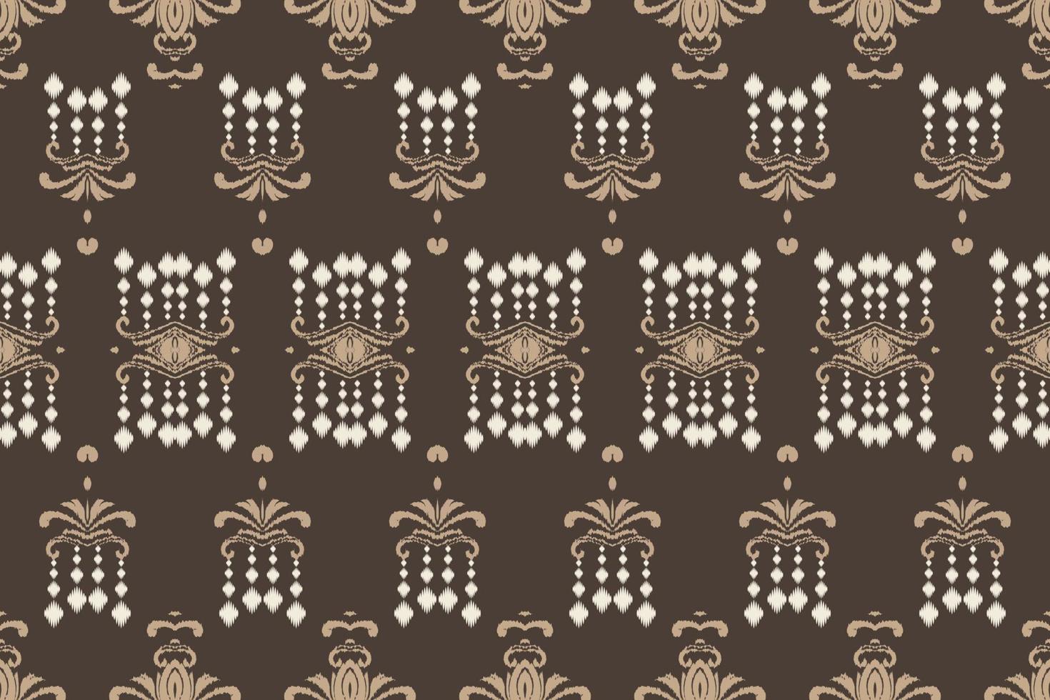 ikat grens tribal kruis naadloos patroon. etnisch meetkundig batik ikkat digitaal vector textiel ontwerp voor prints kleding stof Saree mughal borstel symbool zwaden structuur kurti kurtis kurta's
