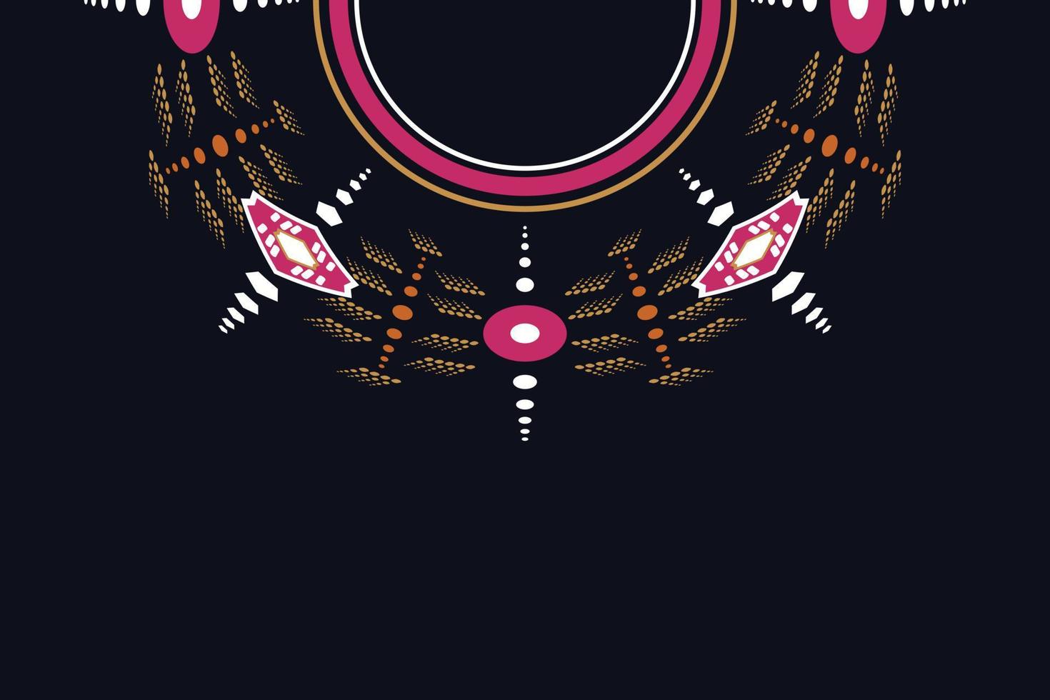 kurti nek ontwerp vector motief meetkundig etnisch oosters patroon traditioneel. aztec stijl borduurwerk abstract kurti nek . ontwerp voor textuur, kleding stof, en vervelend sari.