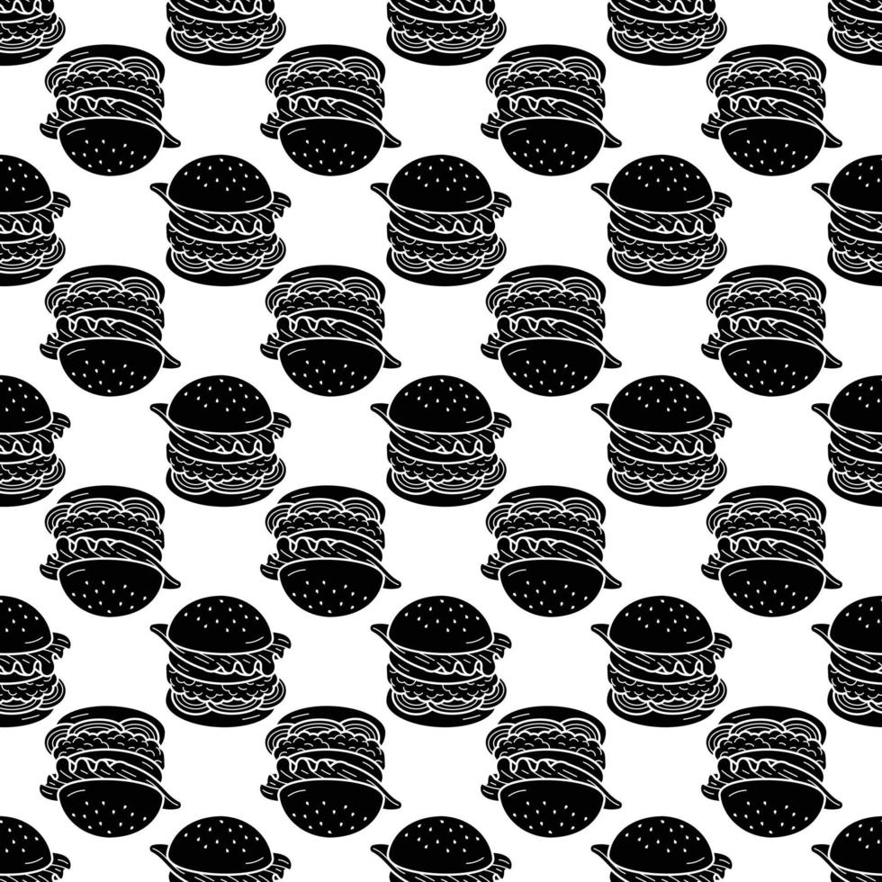 dubbele hamburger patroon naadloos vector