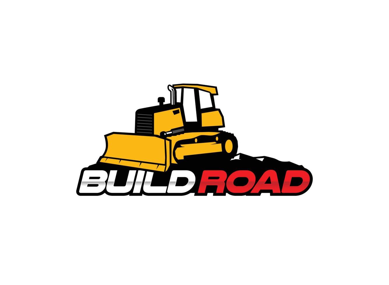 bulldozer logo vector voor bouw bedrijf. zwaar uitrusting sjabloon vector illustratie voor uw merk.