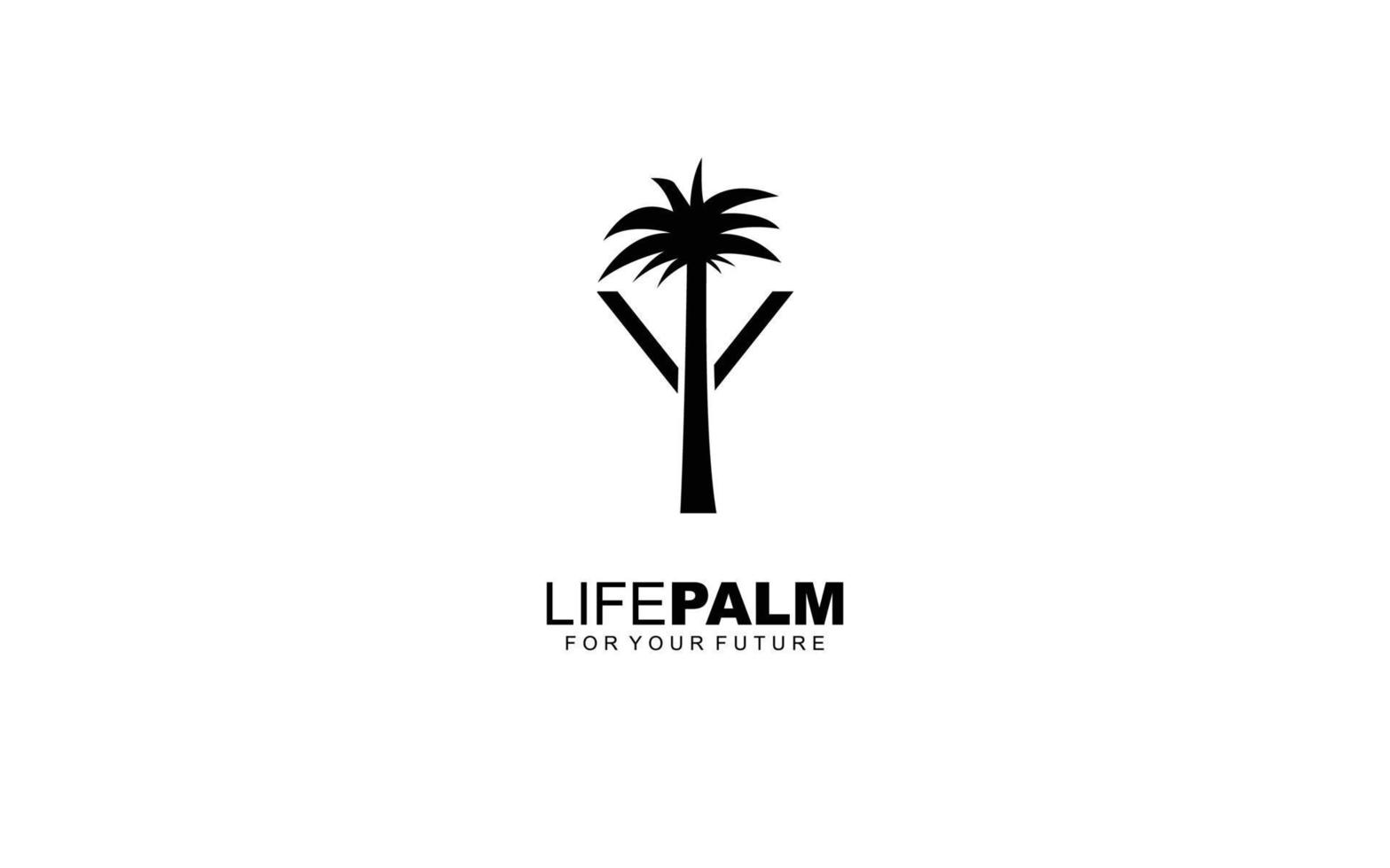 y logo palm voor identiteit. boom sjabloon vector illustratie voor uw merk.