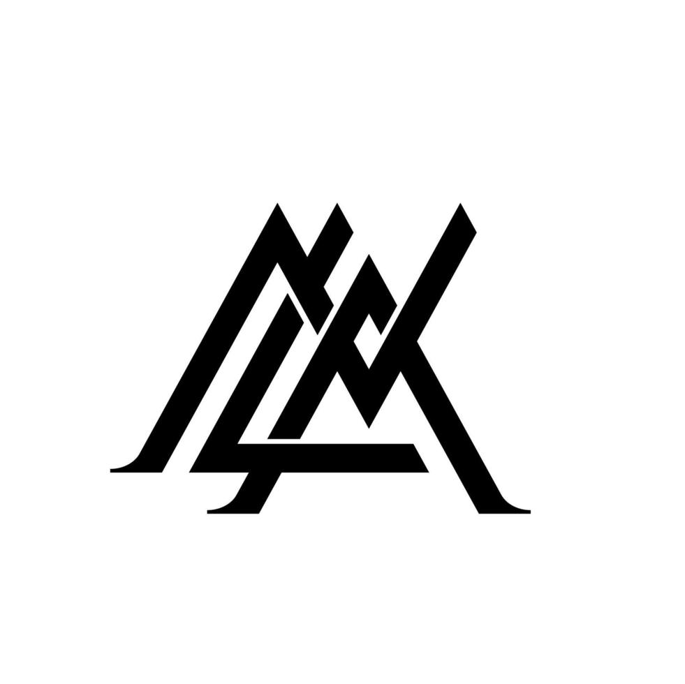 monogram logo ontwerp concept vector. eerste nl brief Mark symbool icoon logo vector